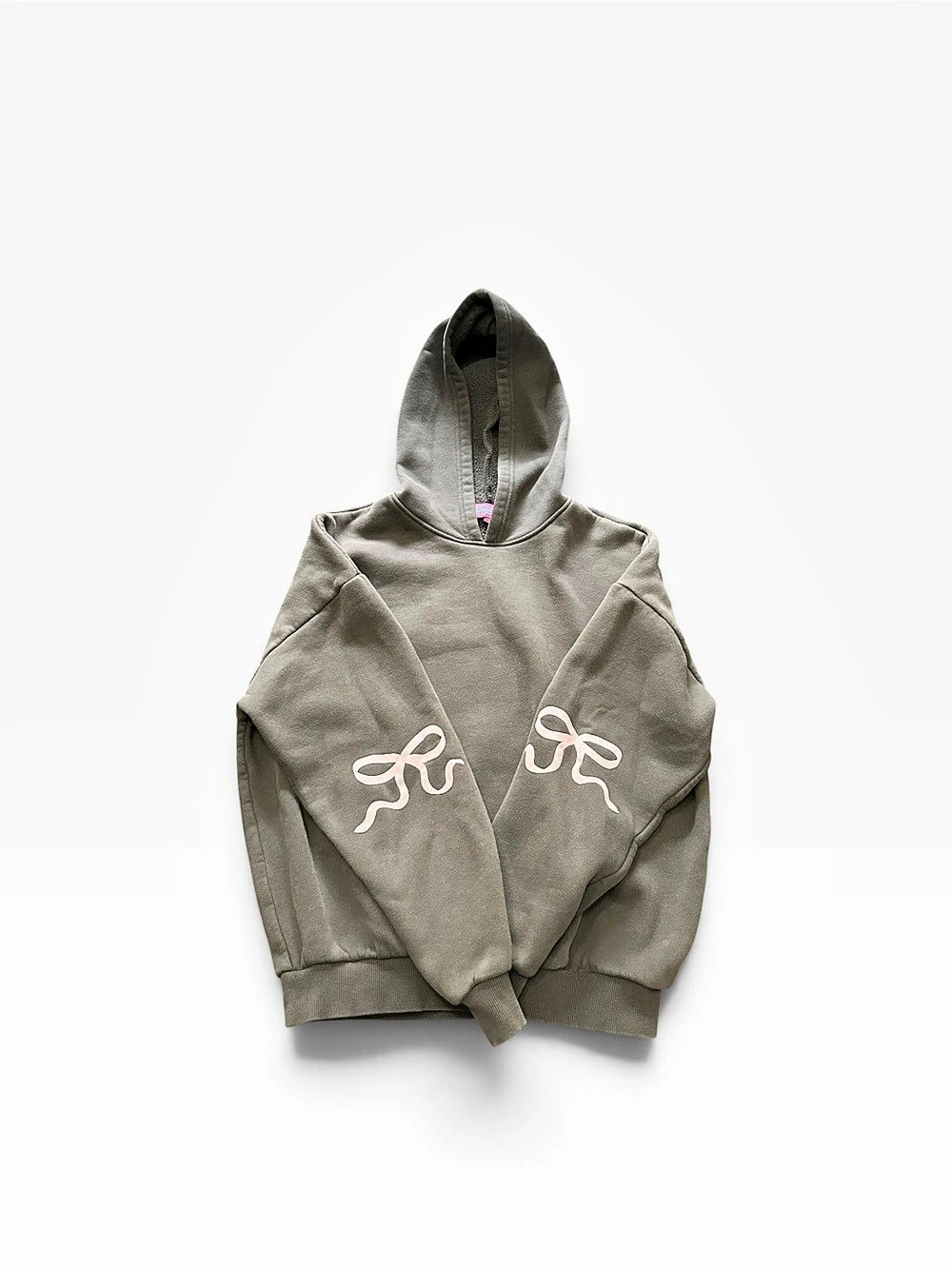 Edikted Bonney Bow Detail Hoodie Gray XS